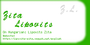 zita lipovits business card